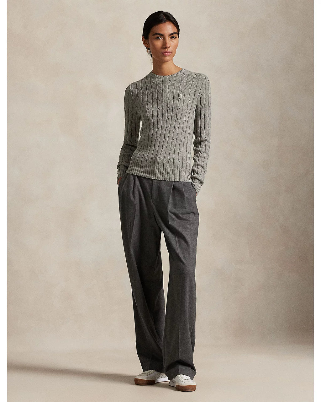 Polo Ralph Lauren Women’s Cable-Knit Sweater Gray