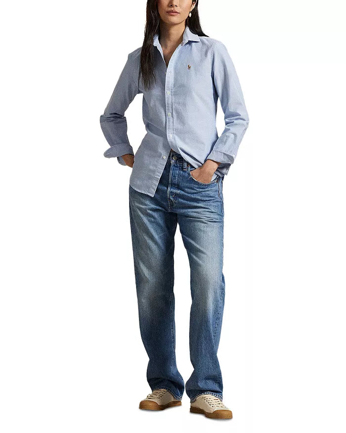 Polo Ralph Lauren Women's Blue Cotton Oxford Shirt