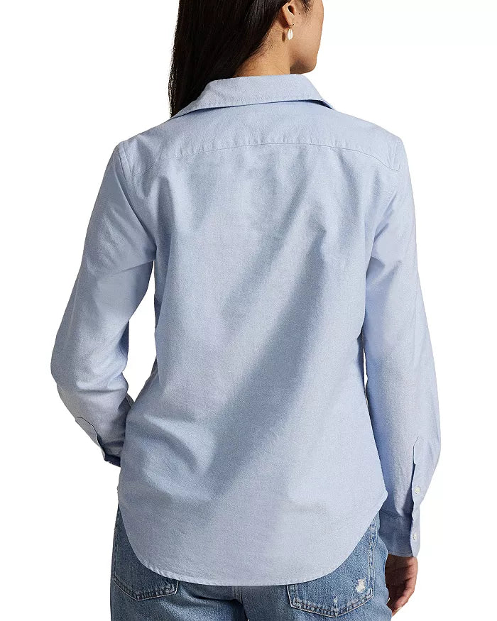 Polo Ralph Lauren Women's Blue Cotton Oxford Shirt