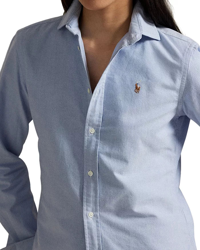 Polo Ralph Lauren Women's Blue Cotton Oxford Shirt