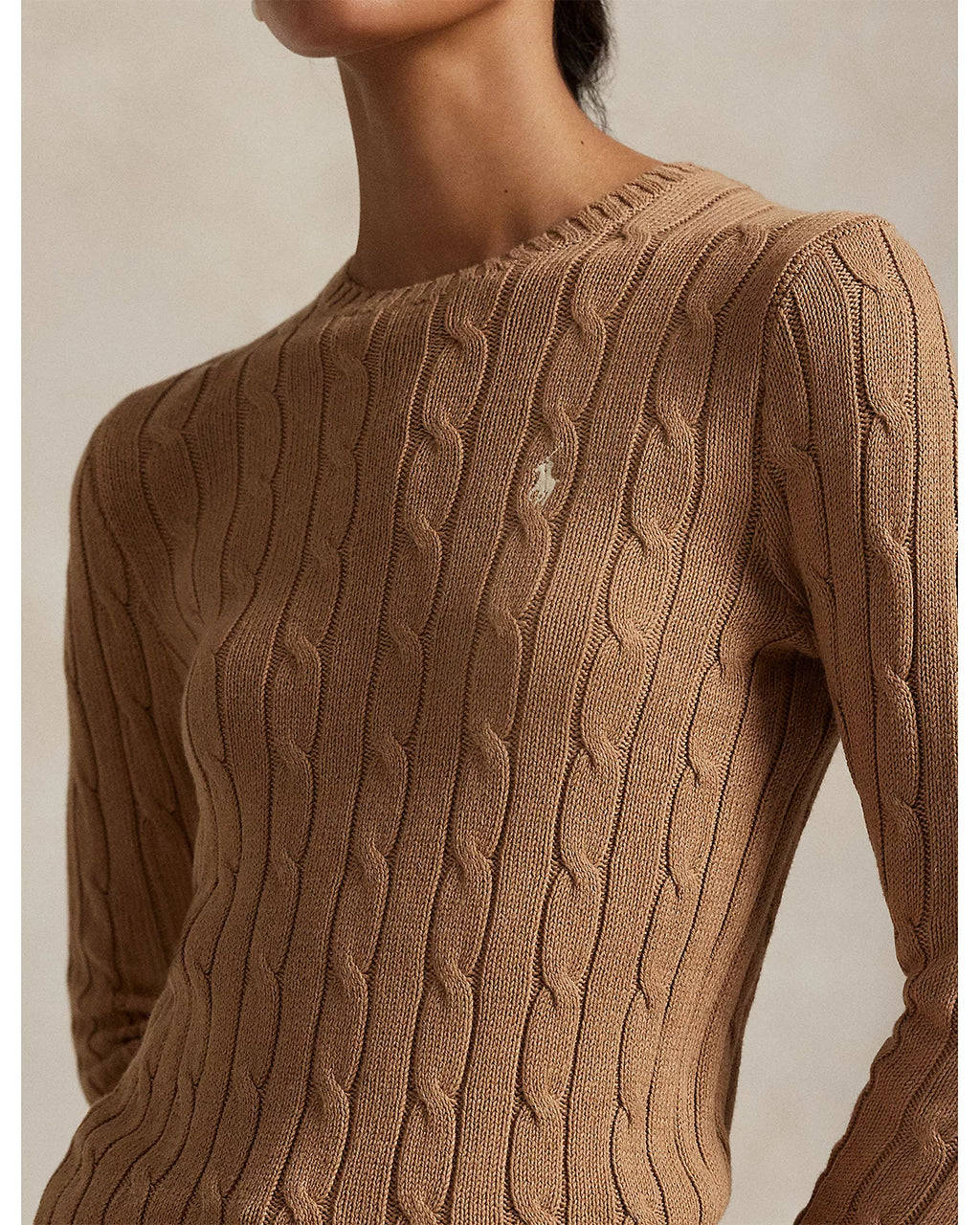 Polo Ralph Lauren Women’s Cable-Knit Sweater Brown