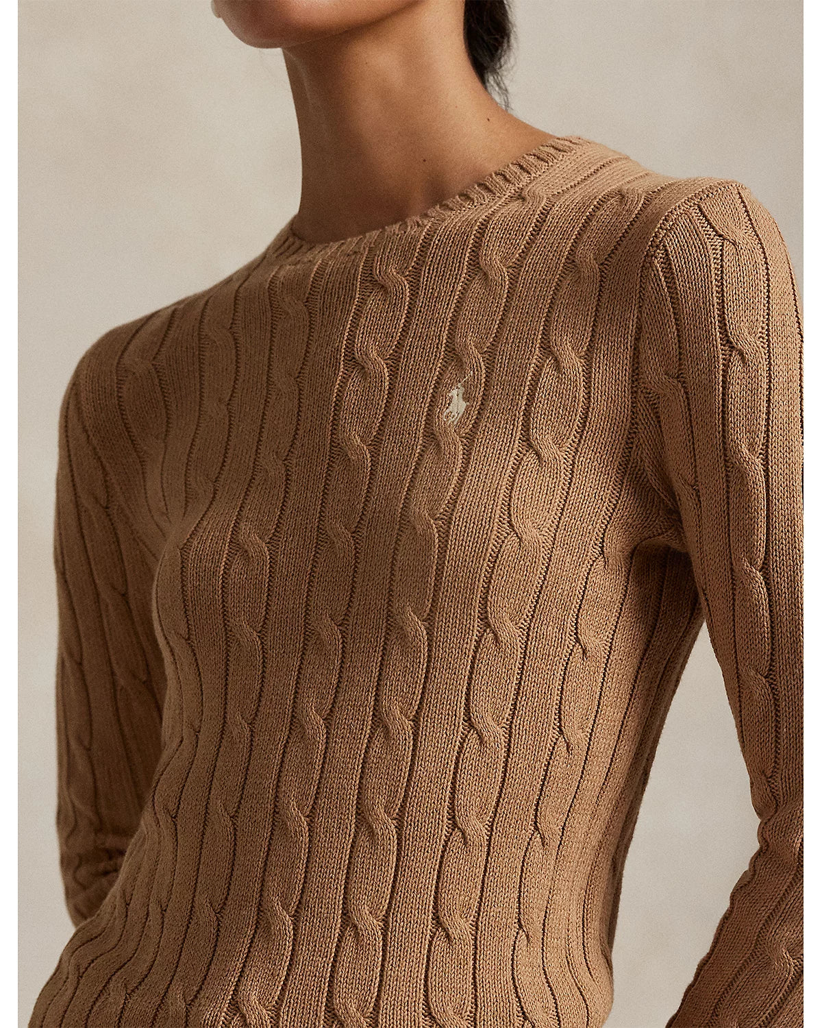 Polo Ralph Lauren Women’s Cable-Knit Sweater Brown