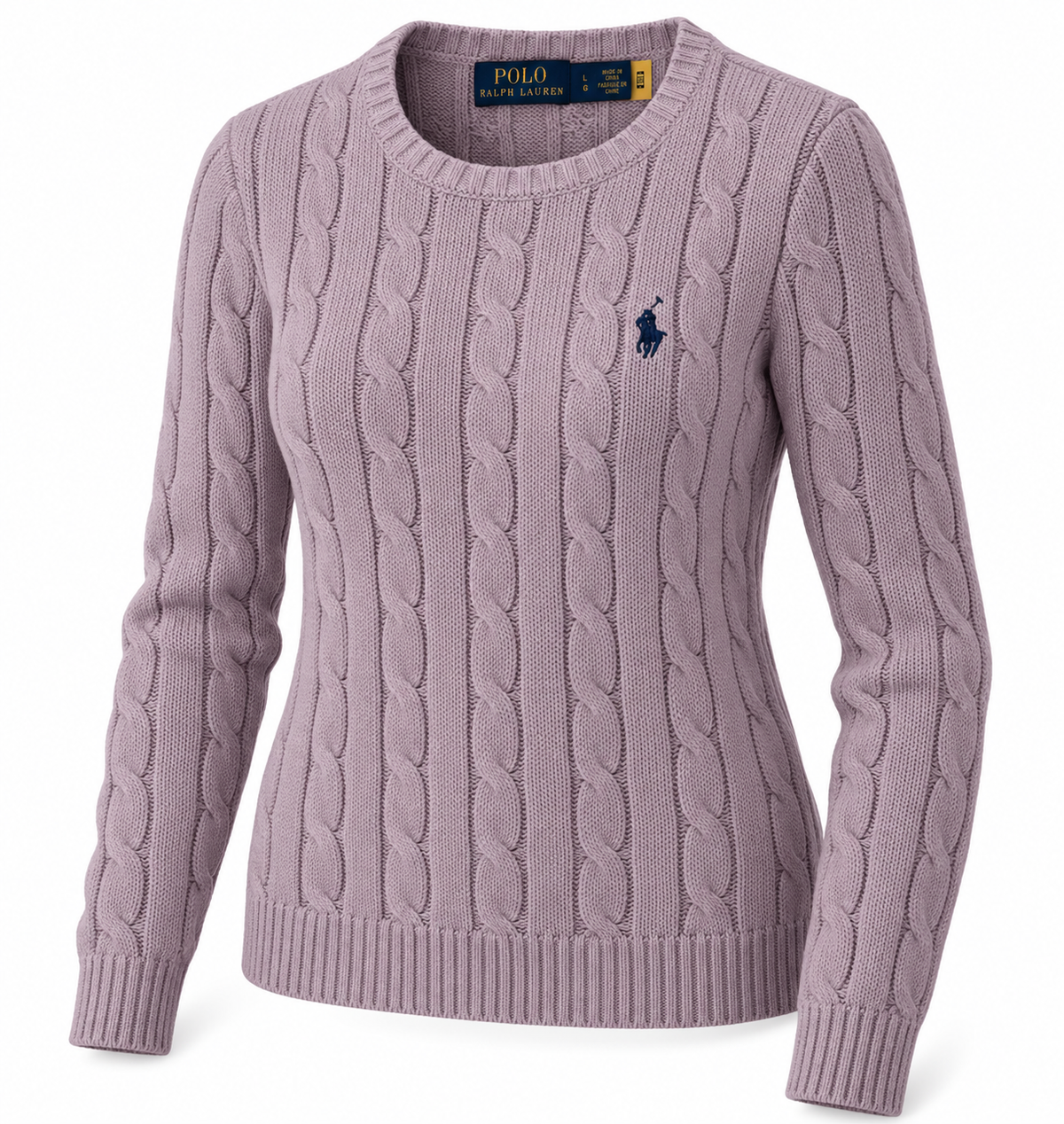 Polo Ralph Lauren Women’s Cable-Knit Sweater Dusty Lavender