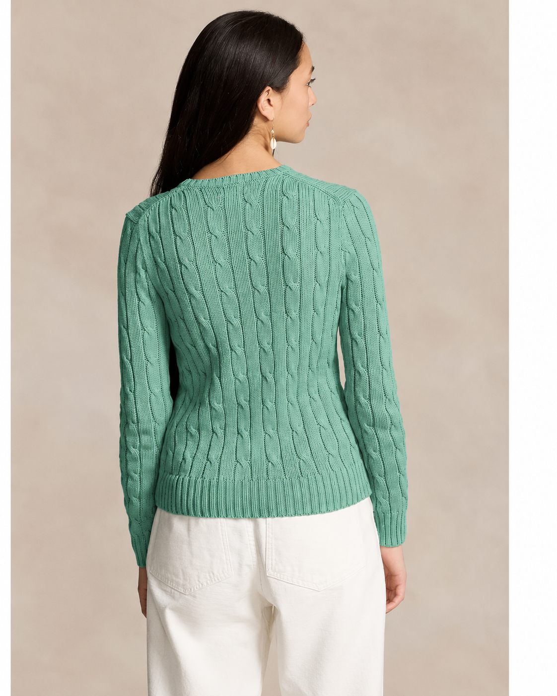 Polo Ralph Lauren Women’s Cable-Knit Sweater Green