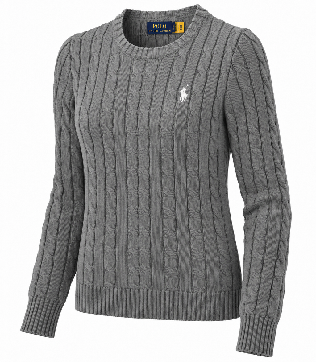 Polo Ralph Lauren Women’s Cable-Knit Sweater Gray