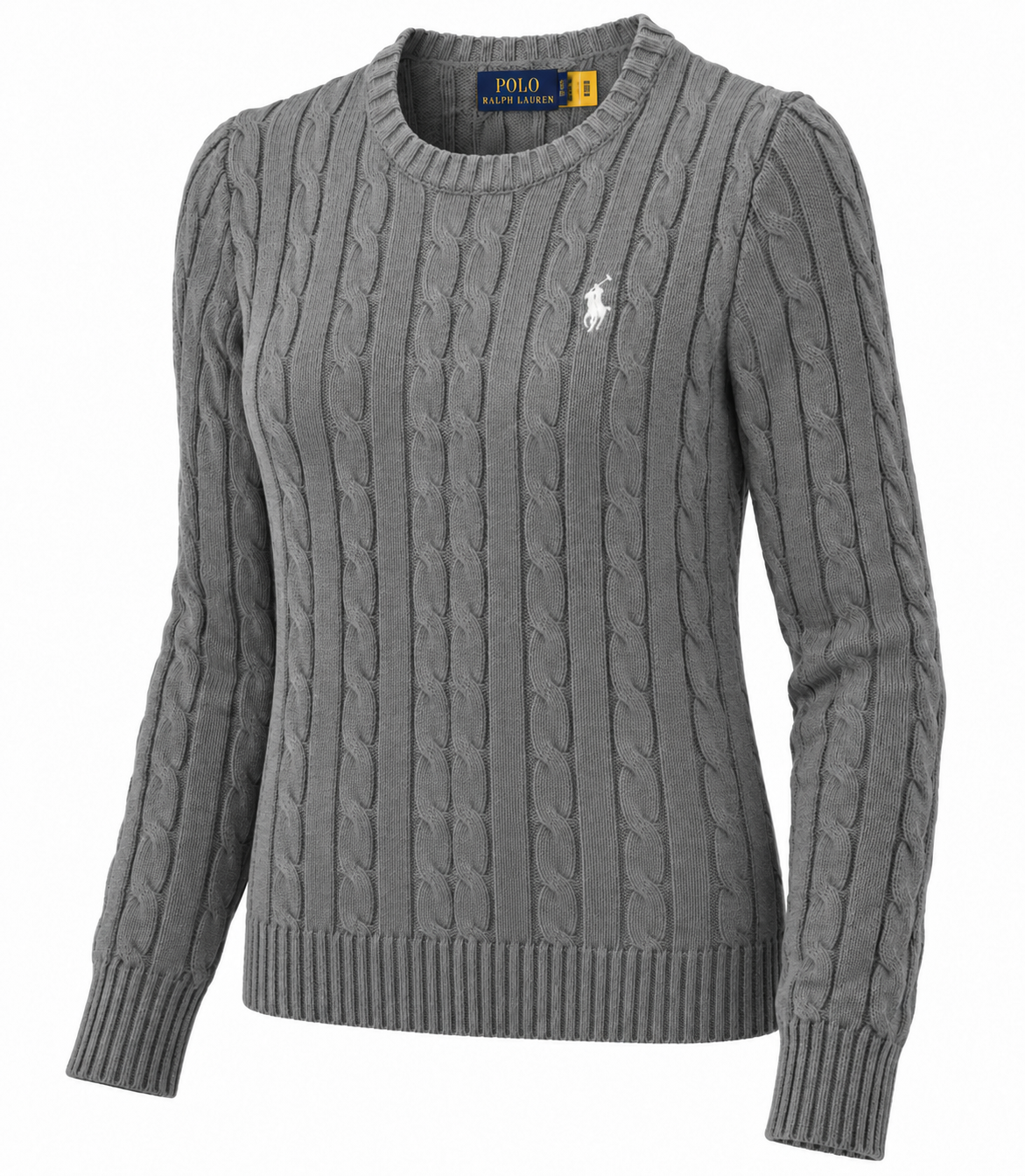 Polo Ralph Lauren Women’s Cable-Knit Sweater Gray