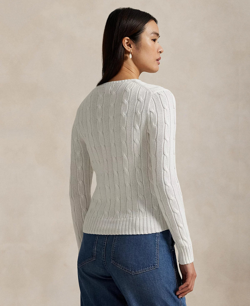 Polo Ralph Lauren Women’s Cable-Knit Sweater White