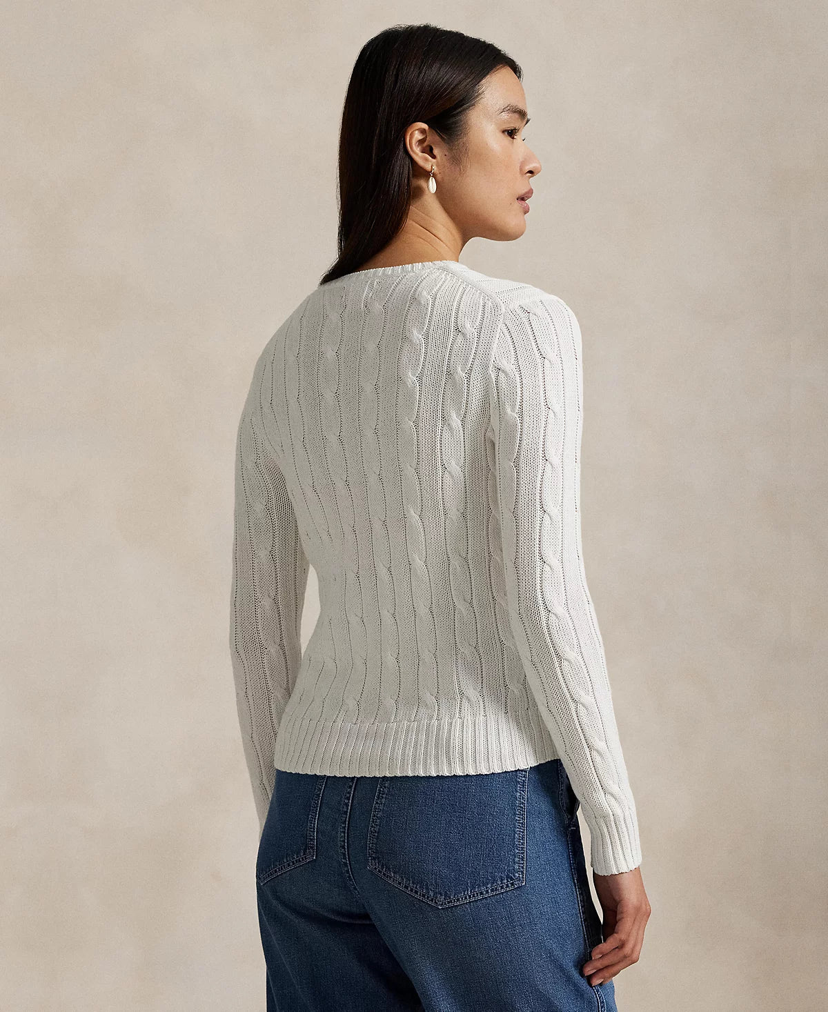 Polo Ralph Lauren Women’s Cable-Knit Sweater White
