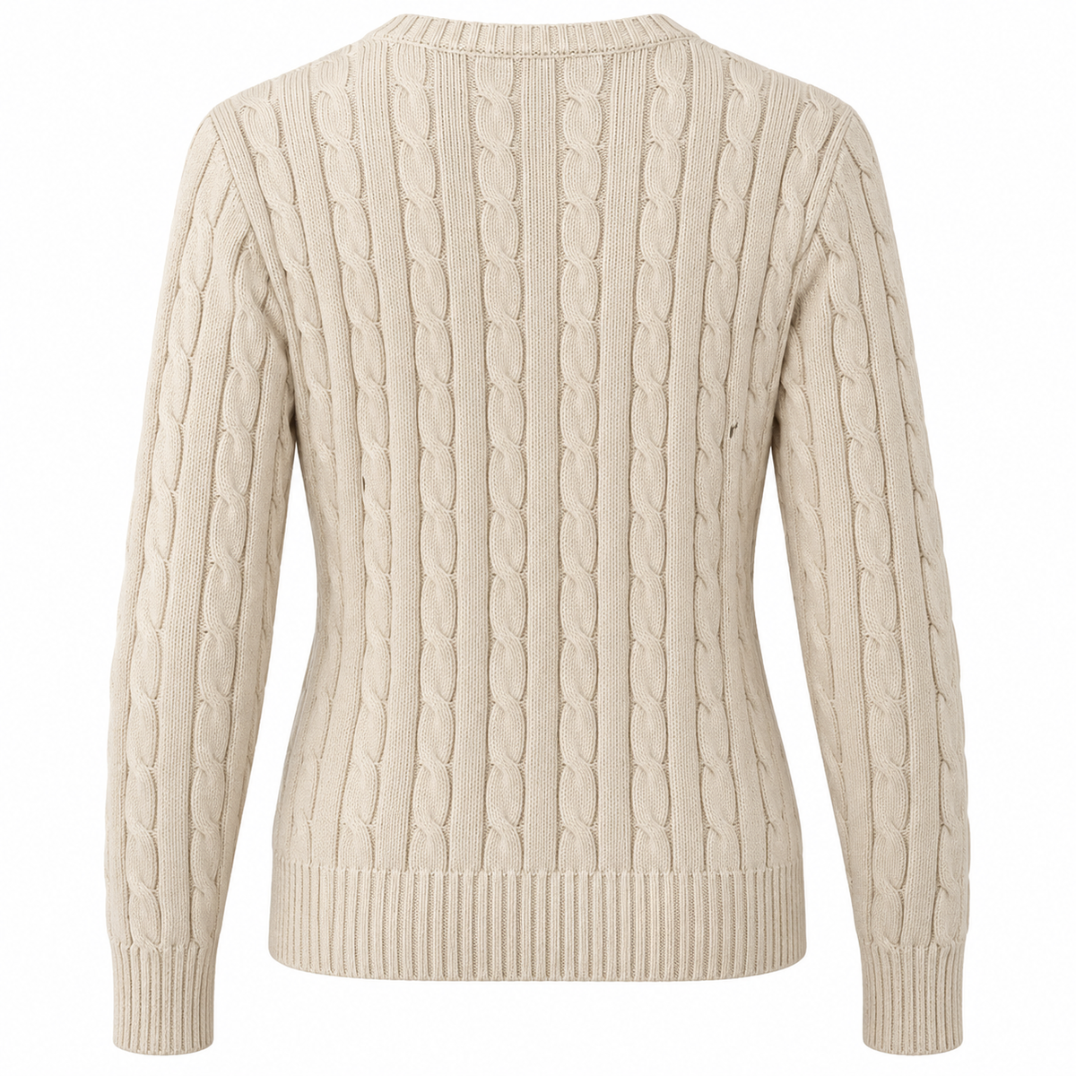 Polo Ralph Lauren Women’s Cable-Knit V-Neck Sweater –Ivory