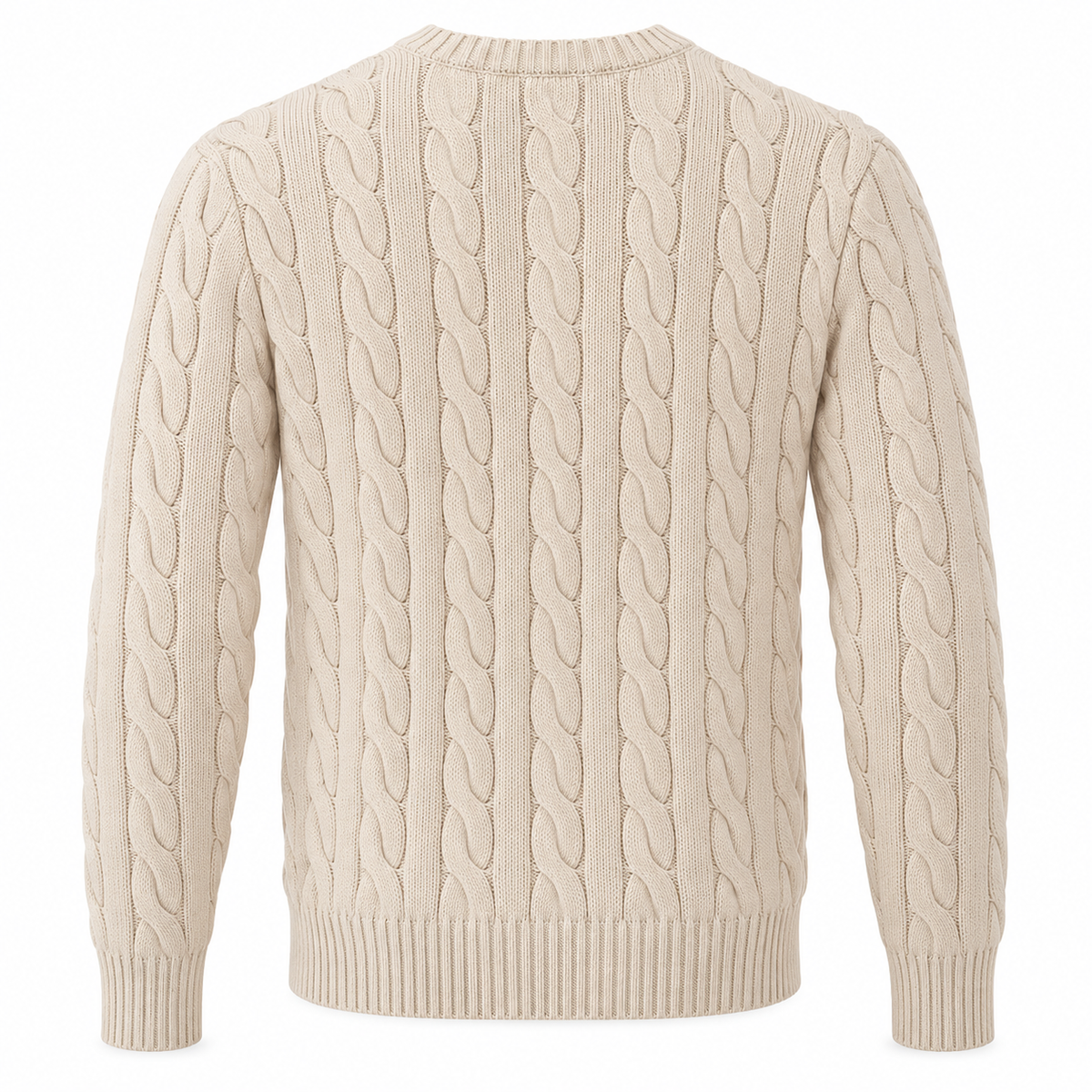 Polo Ralph Lauren Men’s Cotton Cable-Knit Crewneck Sweater-Ivory