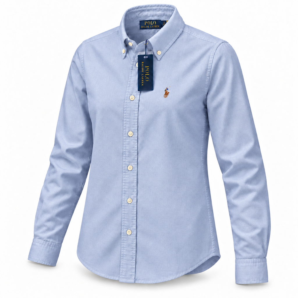 Polo Ralph Lauren Women's Blue Cotton Oxford Shirt