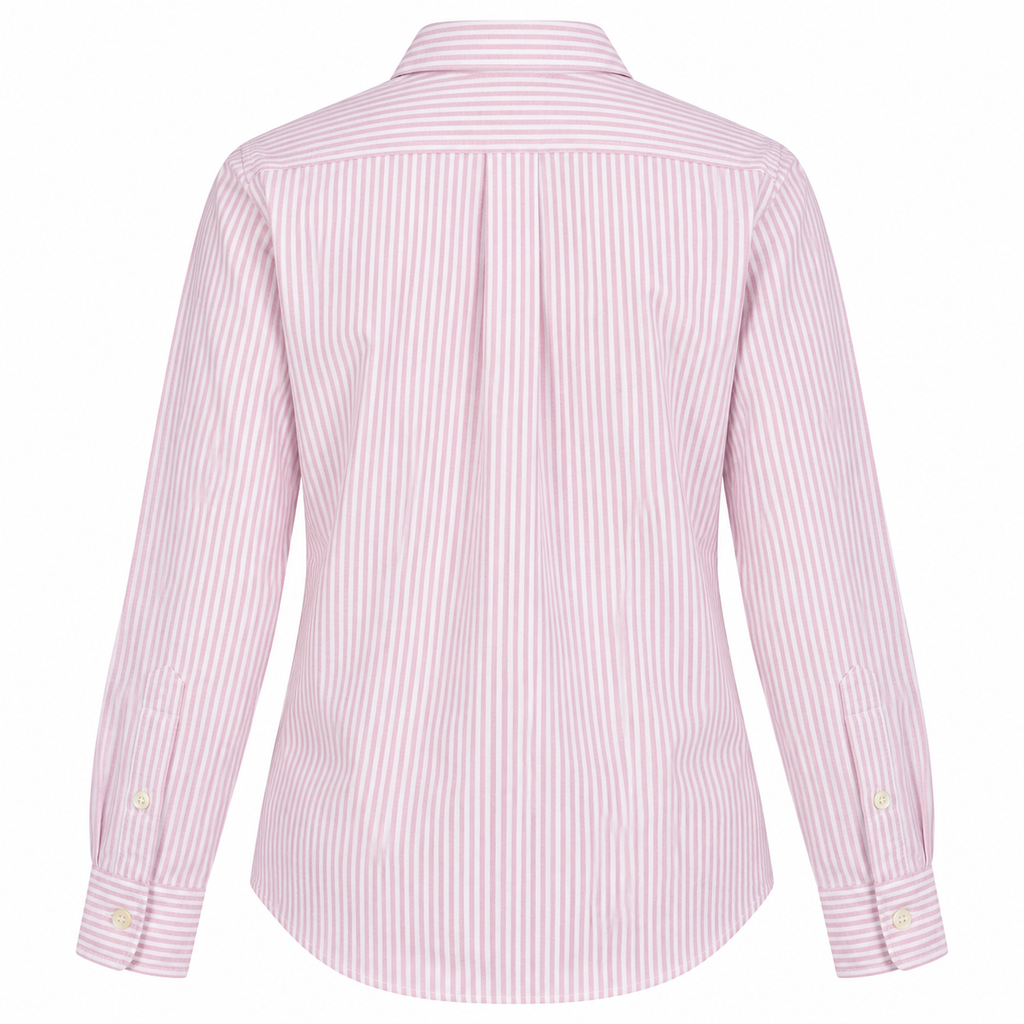 Polo Ralph Lauren Women's Pink Stripe  Cotton Oxford Shirt
