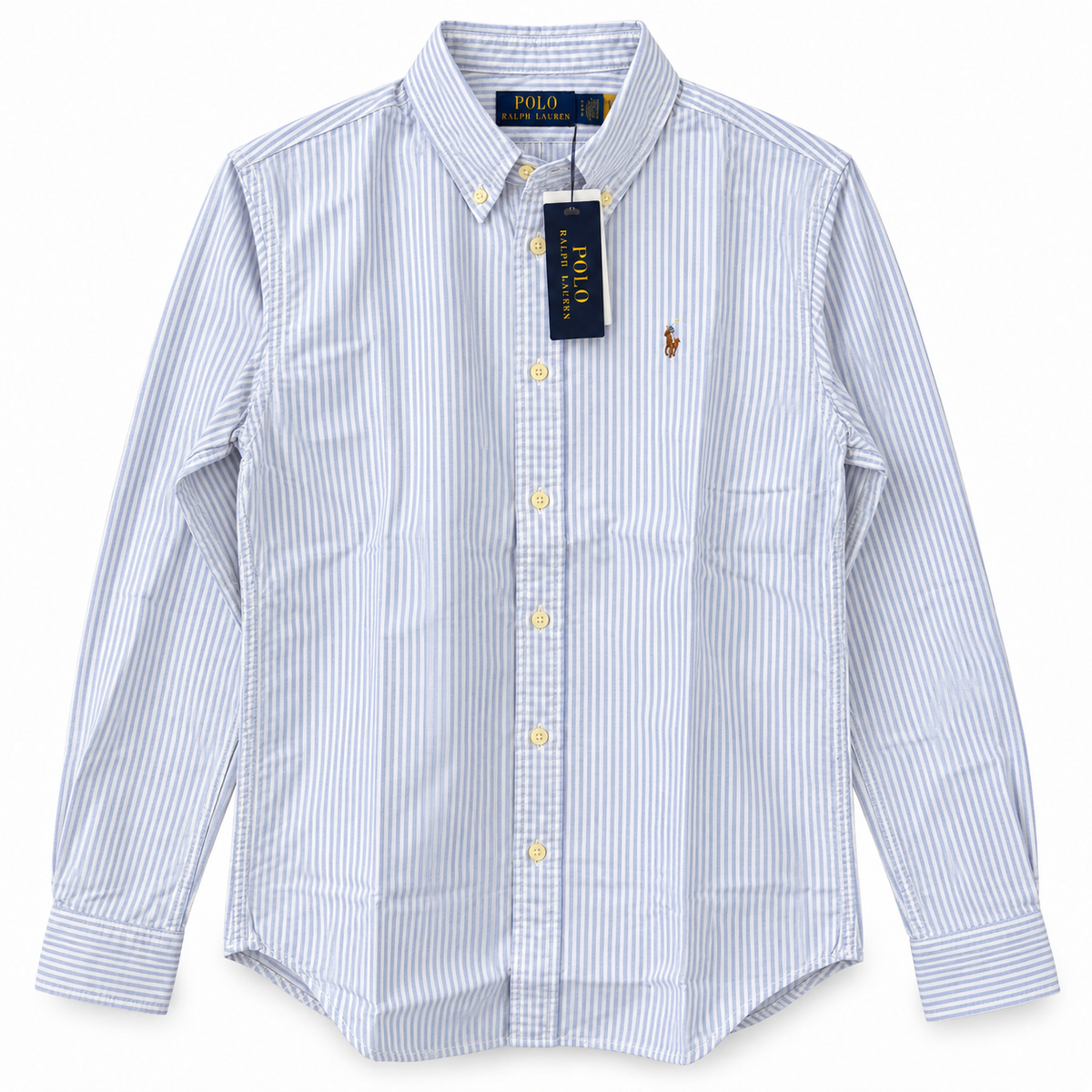Polo Ralph Lauren Women's Blue Stripe  Cotton Oxford Shirt