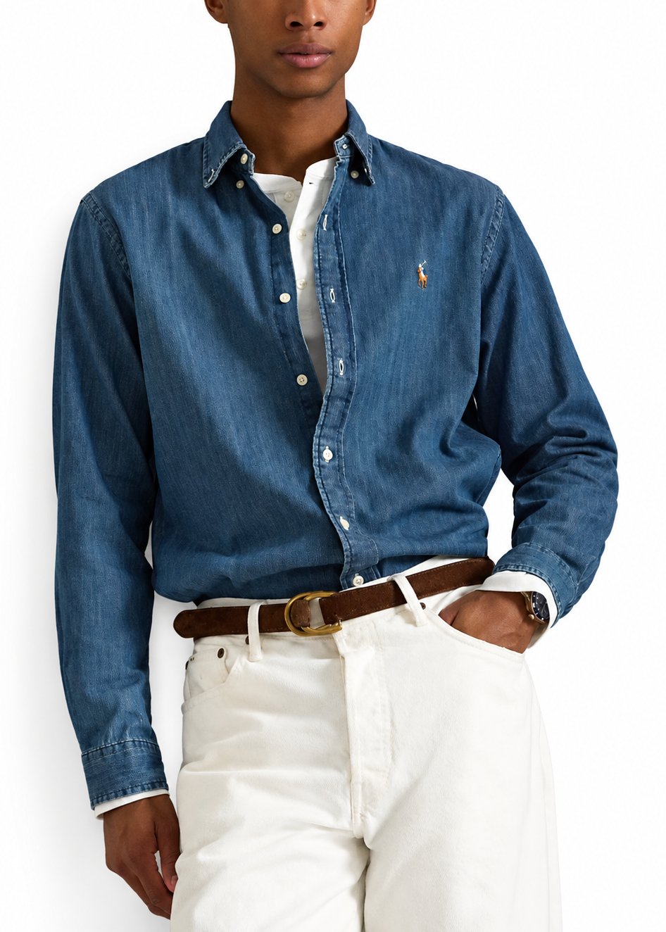 Polo Ralph Lauren Men's Classic Fit Oxford Shirt Denim