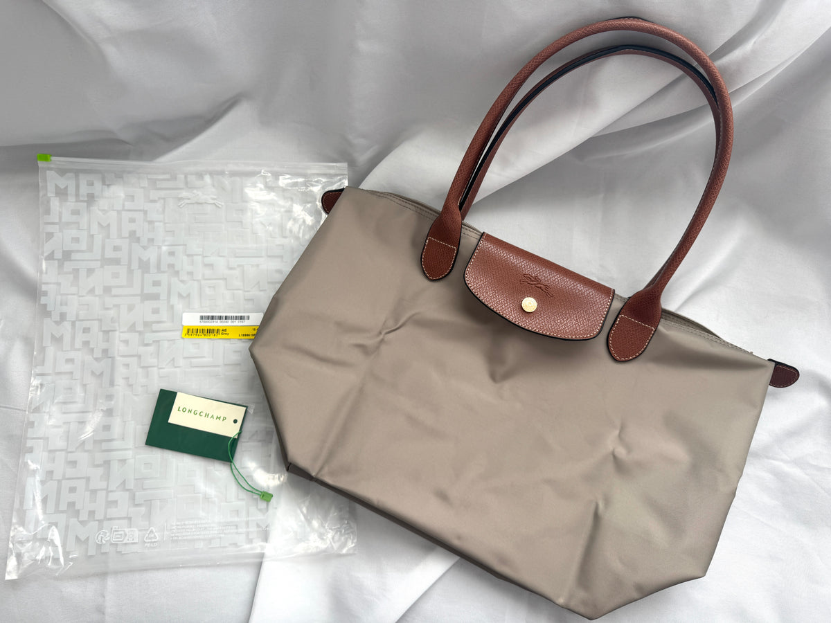 Longchamp Le Pliage Original Large Nylon Tote Bag Gray