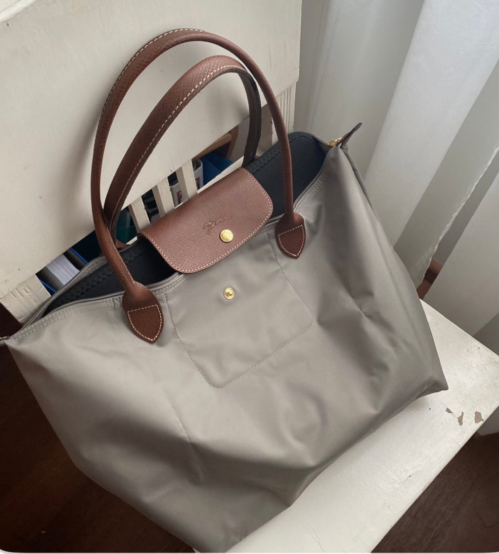 Longchamp Le Pliage Original Large Nylon Tote Bag Gray