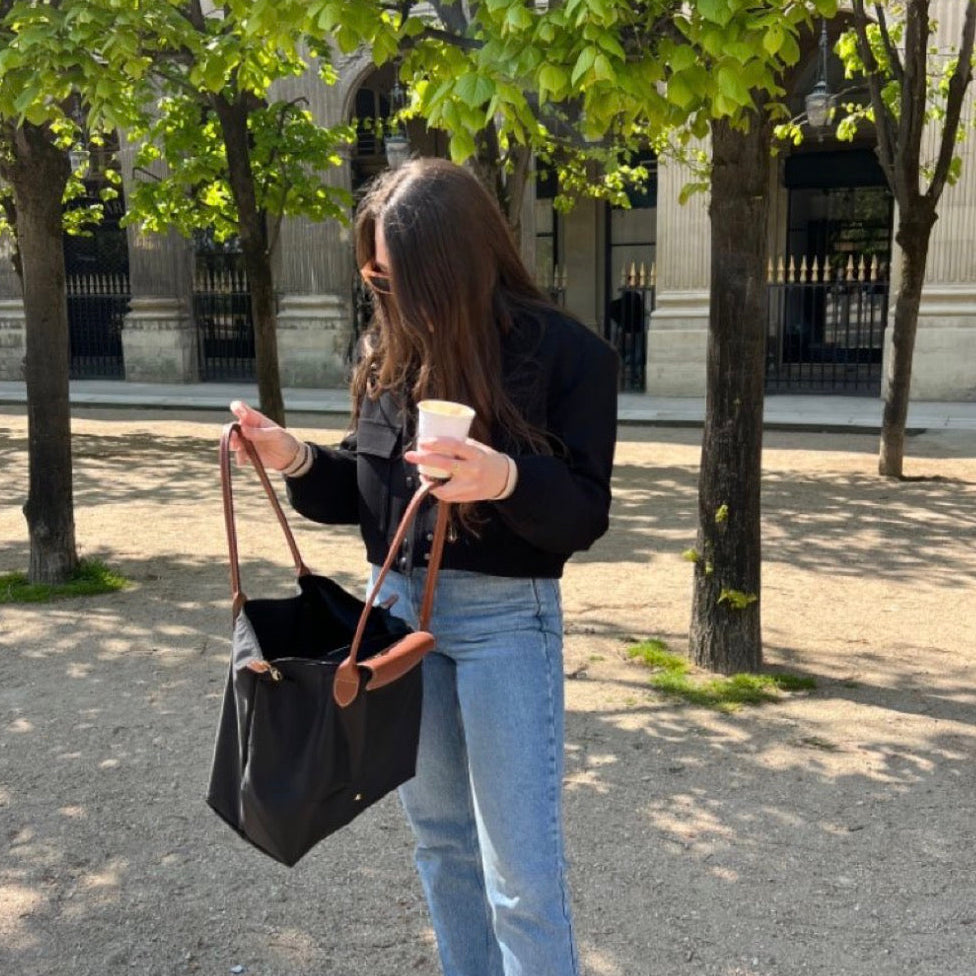 Longchamp Le Pliage Original Large Nylon Tote Bag Black