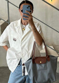 Longchamp Le Pliage Original Large Nylon Tote Bag Blue