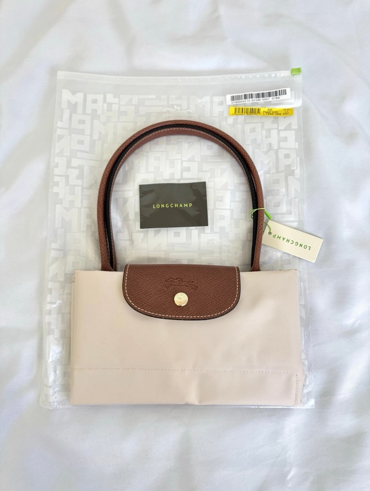 Longchamp Le Pliage Original Large Nylon Tote Bag Beige