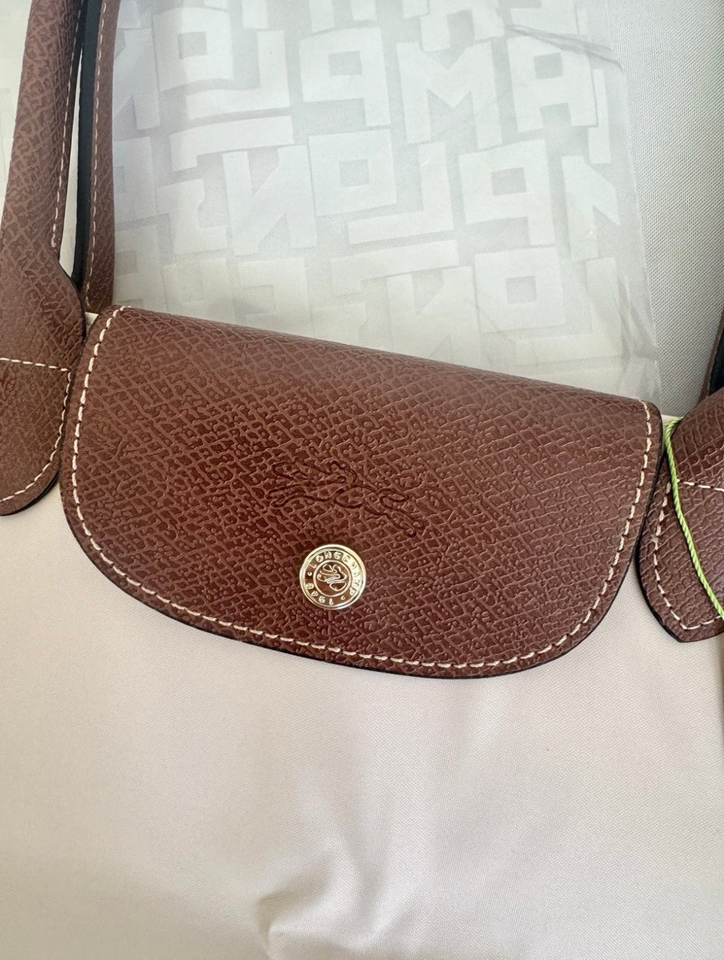 Longchamp Le Pliage Original Large Nylon Tote Bag Beige