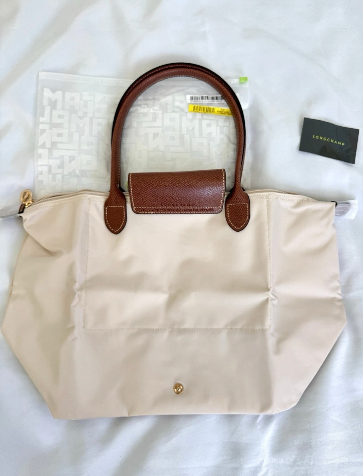 Longchamp Le Pliage Original Large Nylon Tote Bag Beige