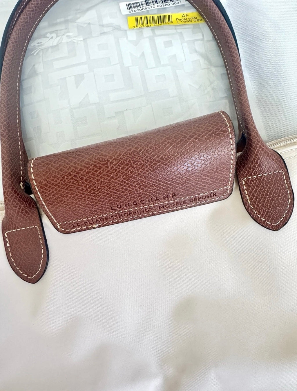 Longchamp Le Pliage Original Large Nylon Tote Bag Beige