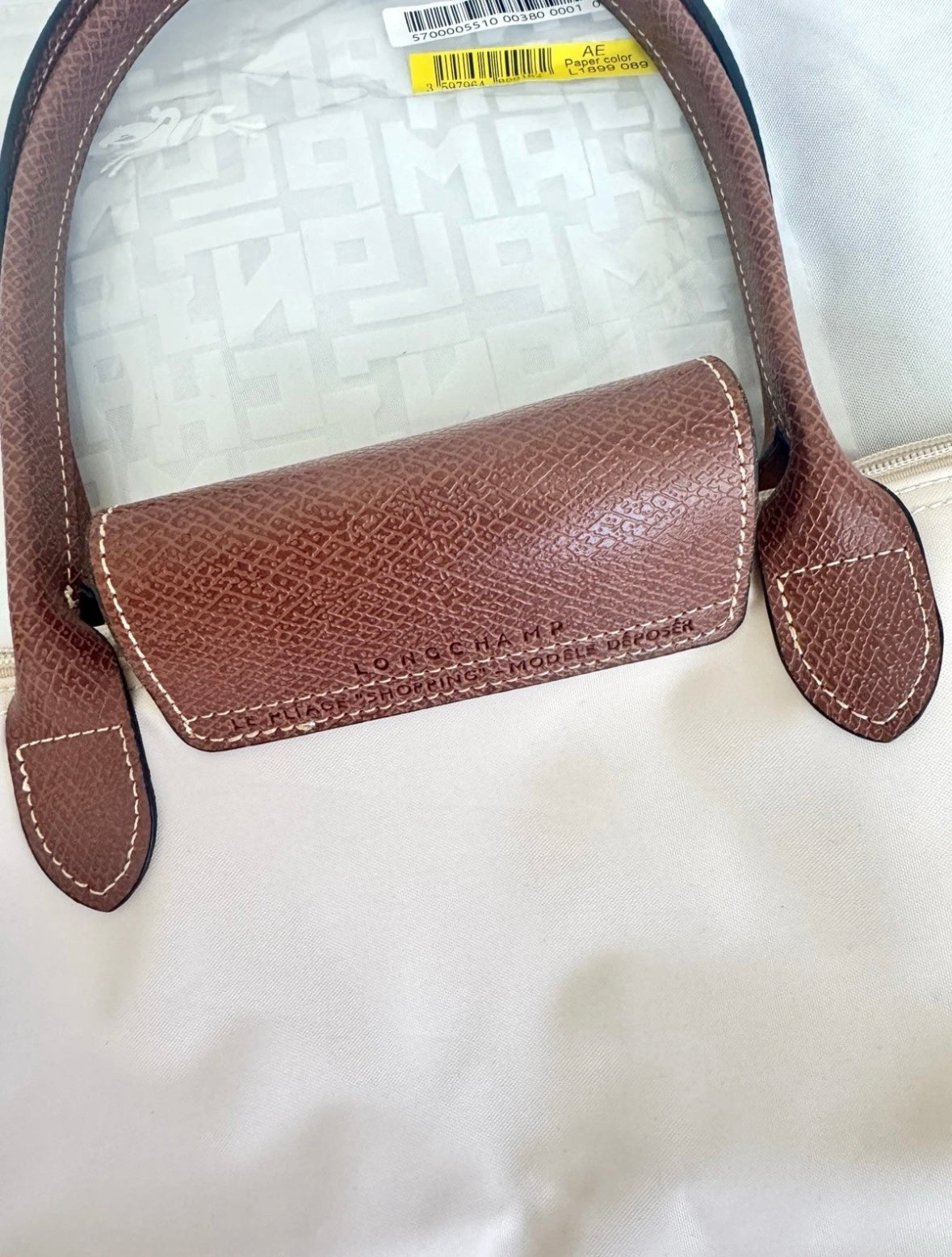 Longchamp Le Pliage Original Large Nylon Tote Bag Beige