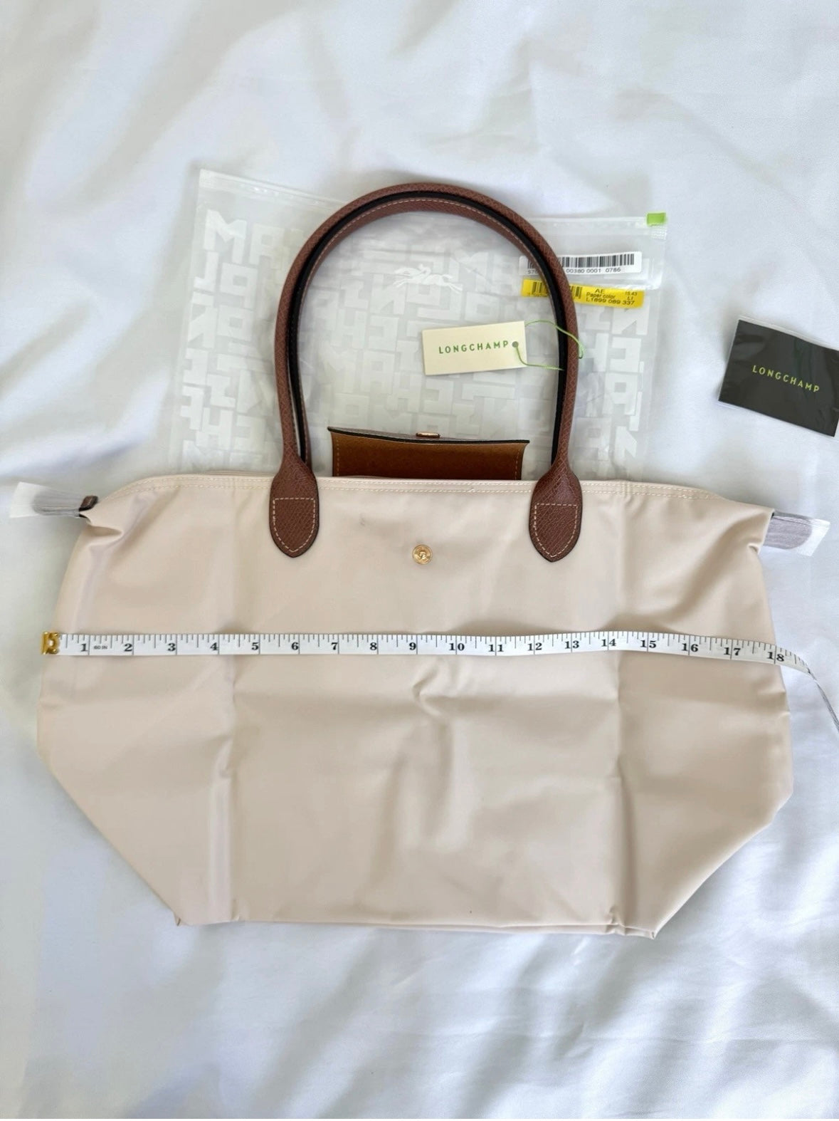 Longchamp Le Pliage Original Large Nylon Tote Bag Beige