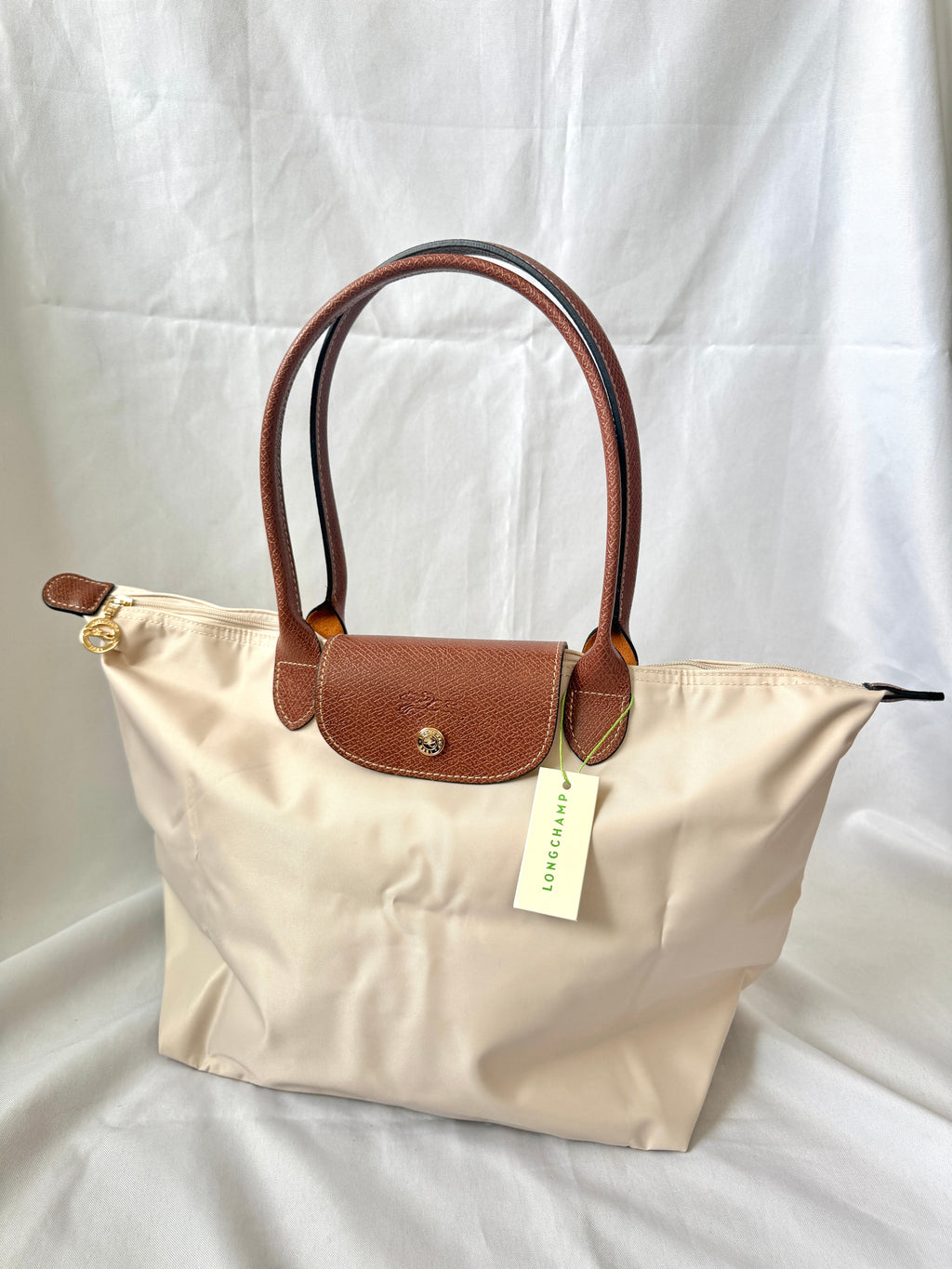 Longchamp Le Pliage Original Large Nylon Tote Bag Beige
