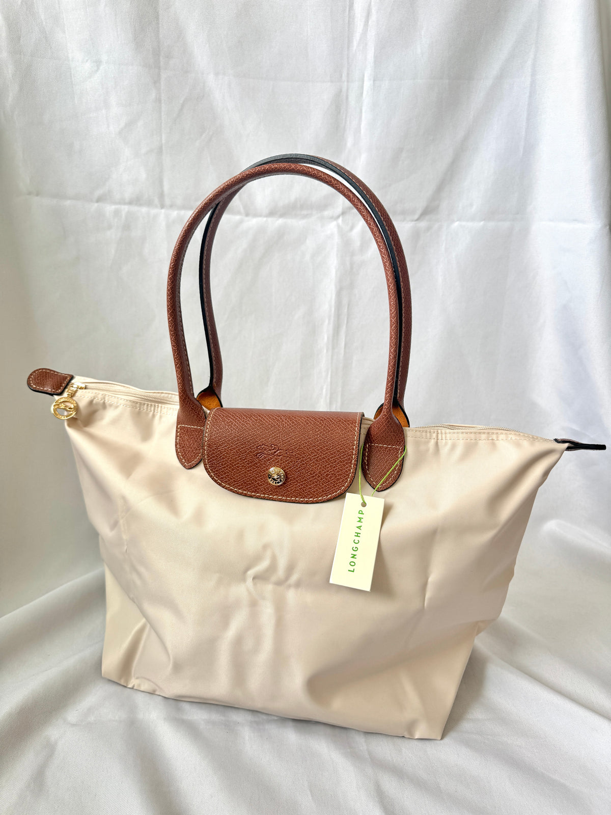 Longchamp Le Pliage Original Large Nylon Tote Bag Beige