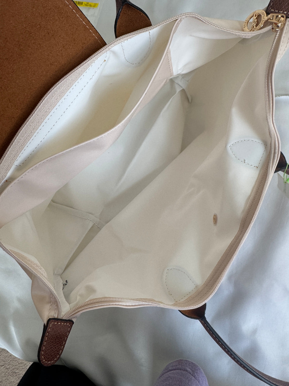 Longchamp Le Pliage Original Large Nylon Tote Bag Beige