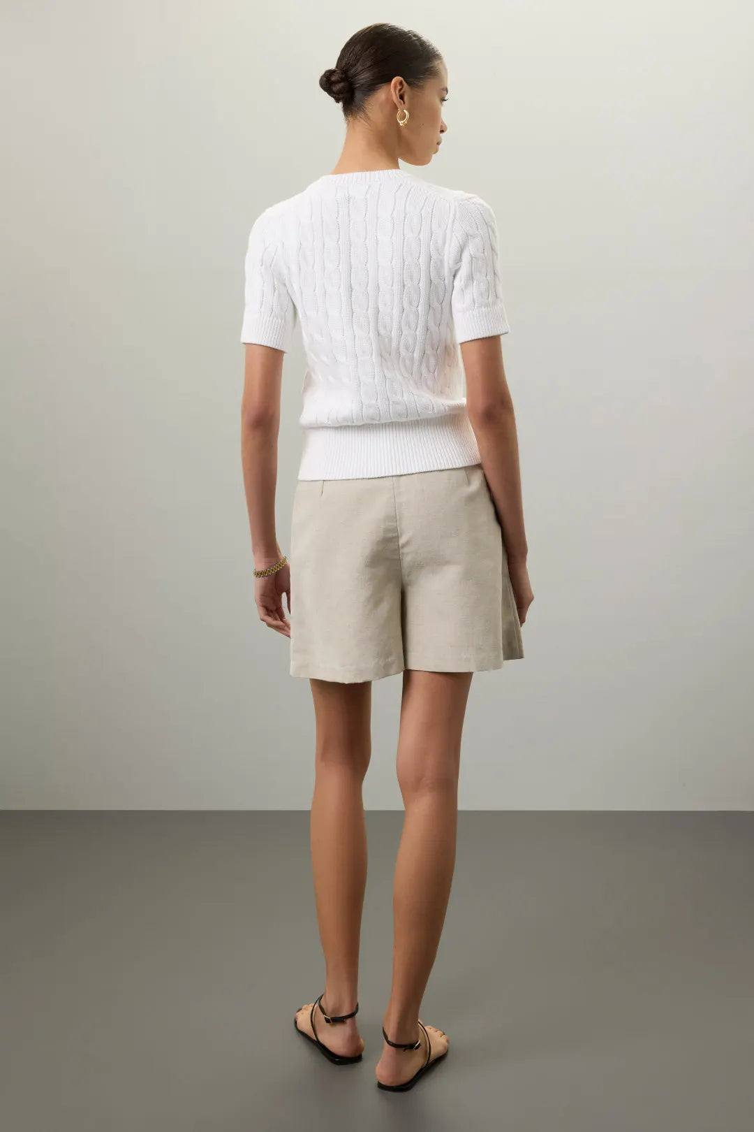 Polo Ralph Lauren Women’s Cable-Knit Short-Sleeve Cardigan – White