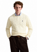 Polo Ralph Lauren Men’s Cotton Cable-Knit Crewneck Sweater-Ivory