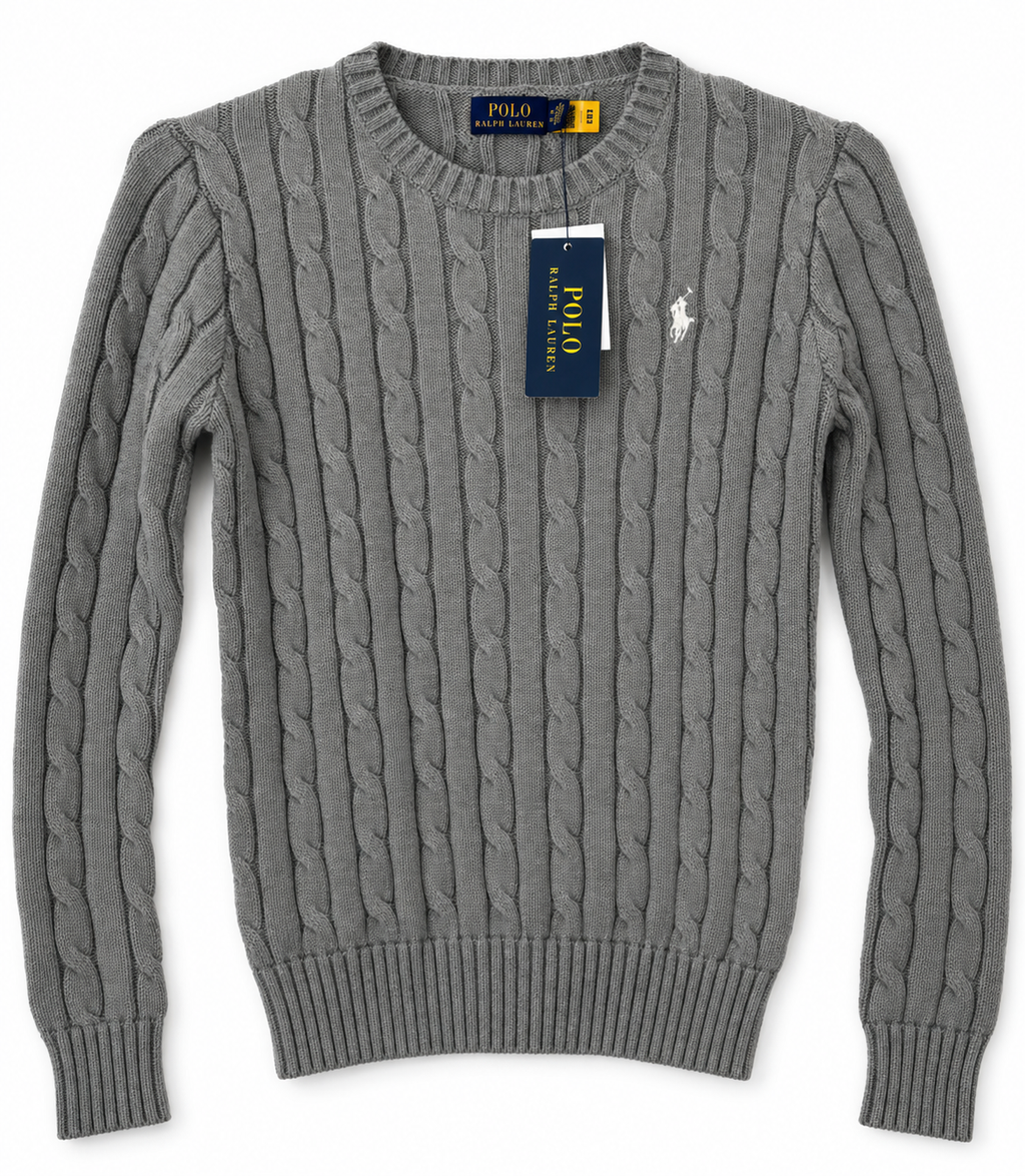 Polo Ralph Lauren Women’s Cable-Knit Sweater Gray