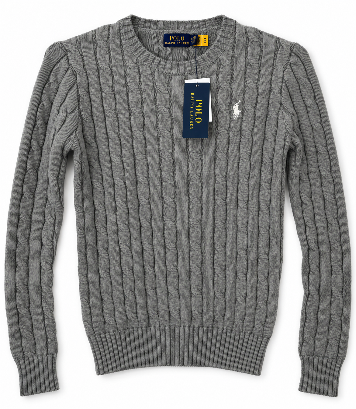 Polo Ralph Lauren Women’s Cable-Knit Sweater Gray