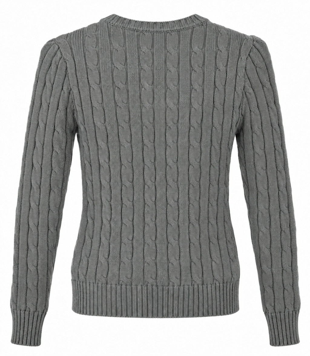 Polo Ralph Lauren Women’s Cable-Knit Sweater Gray