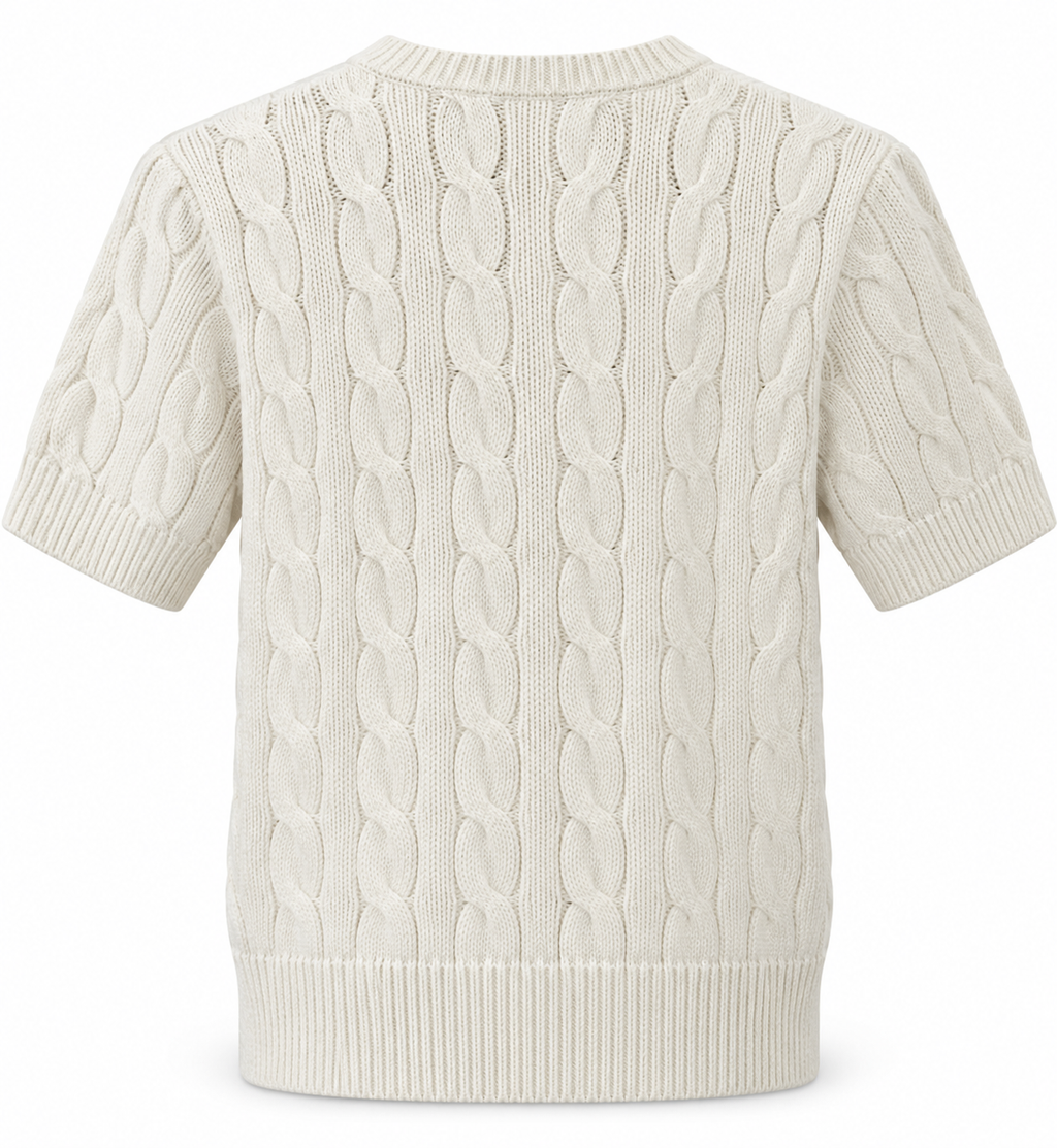 Polo Ralph Lauren Women’s Cable-Knit Short-Sleeve Cardigan – White