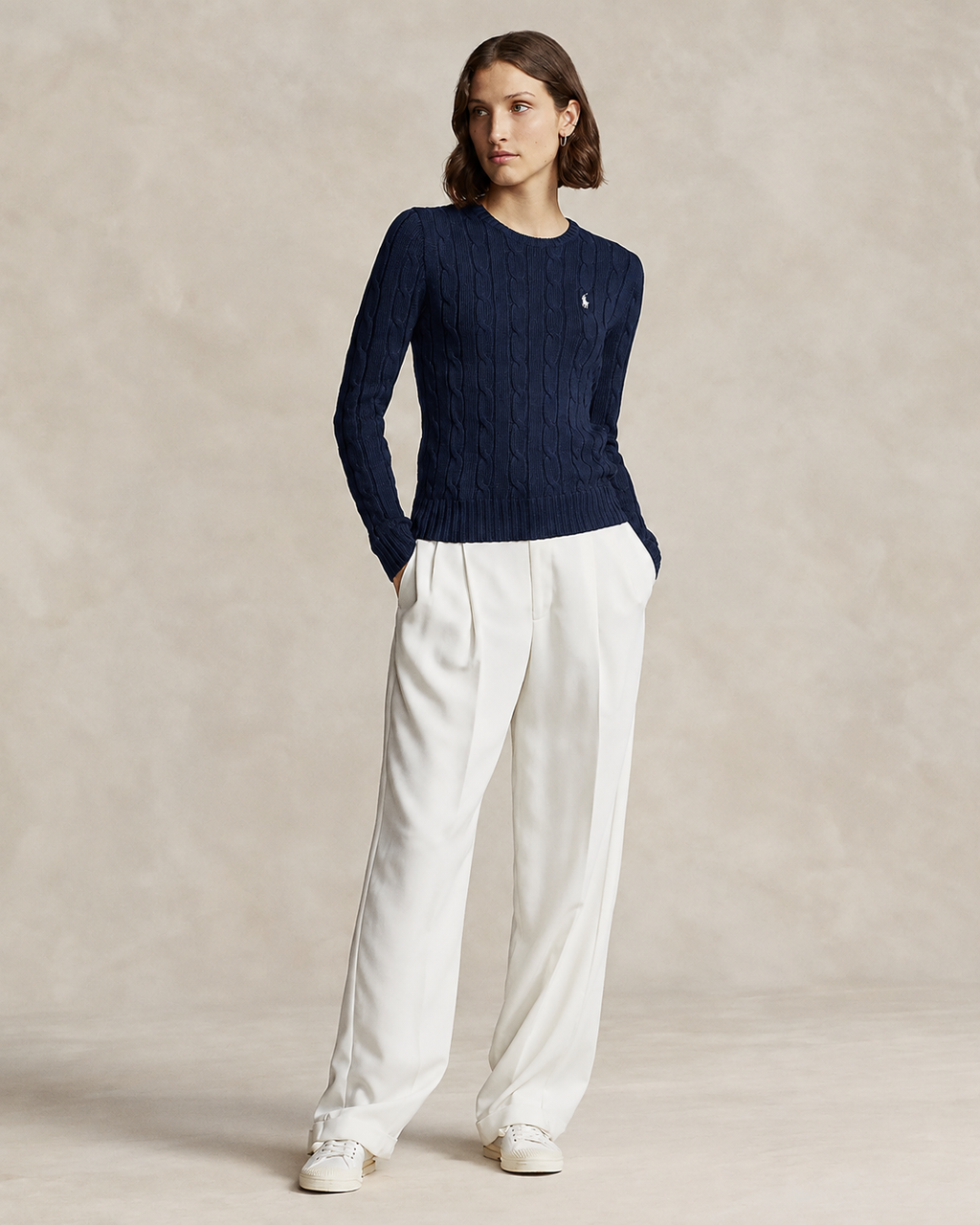 Polo Ralph Lauren Women’s Cable-Knit Sweater Navy