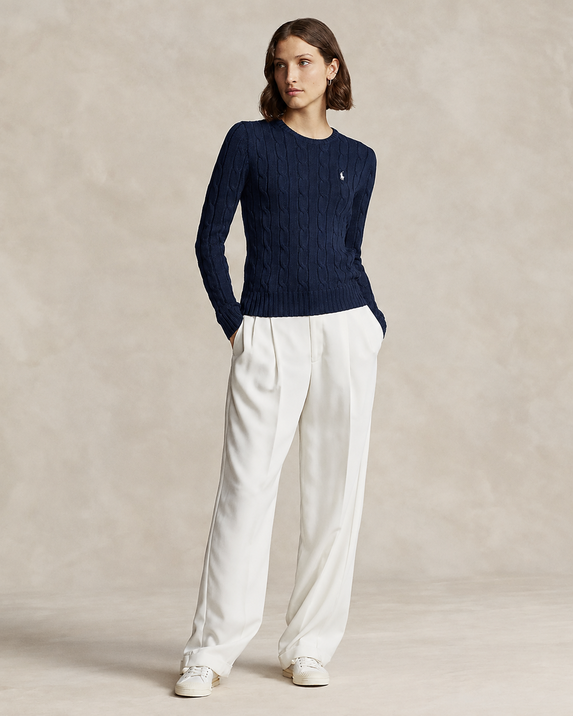 Polo Ralph Lauren Women’s Cable-Knit Sweater Navy